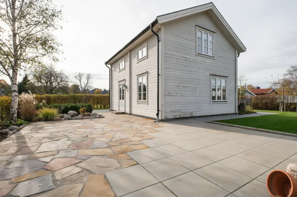 marksten eller betongplattor p uteplatsen s v ljer du r tt material f r ditt hus
