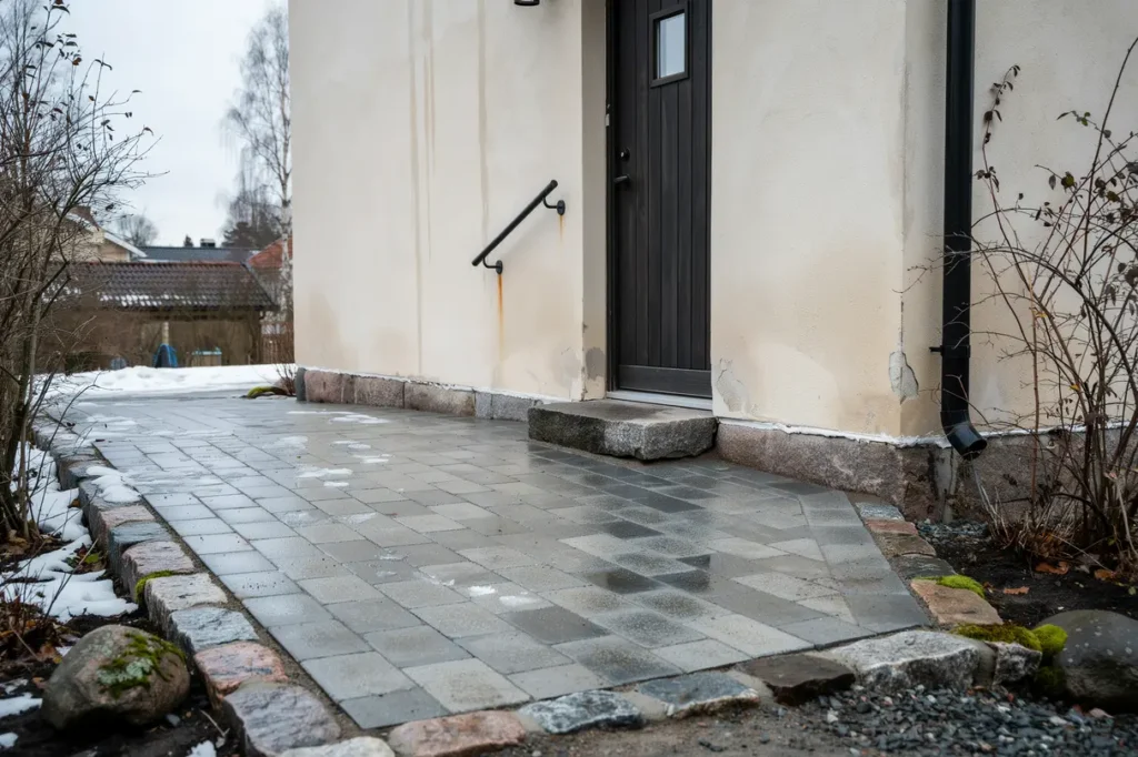 s planerar du en stenlagd entr som t l svensk vinter och dagligt slitage